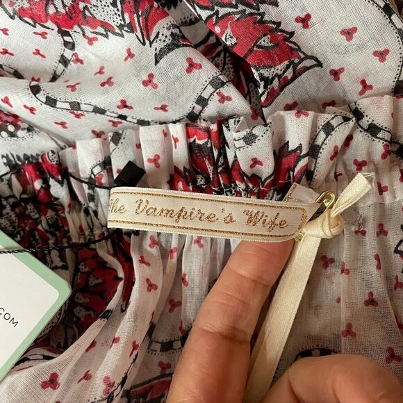 NWT The Vampire's Wife The Guardian Meadow Rose Print Poplin Maxi Dress US12 - Picture 16 of 16